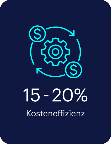 15-20% Kosteneffizienz