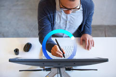 Person sitting at desk working